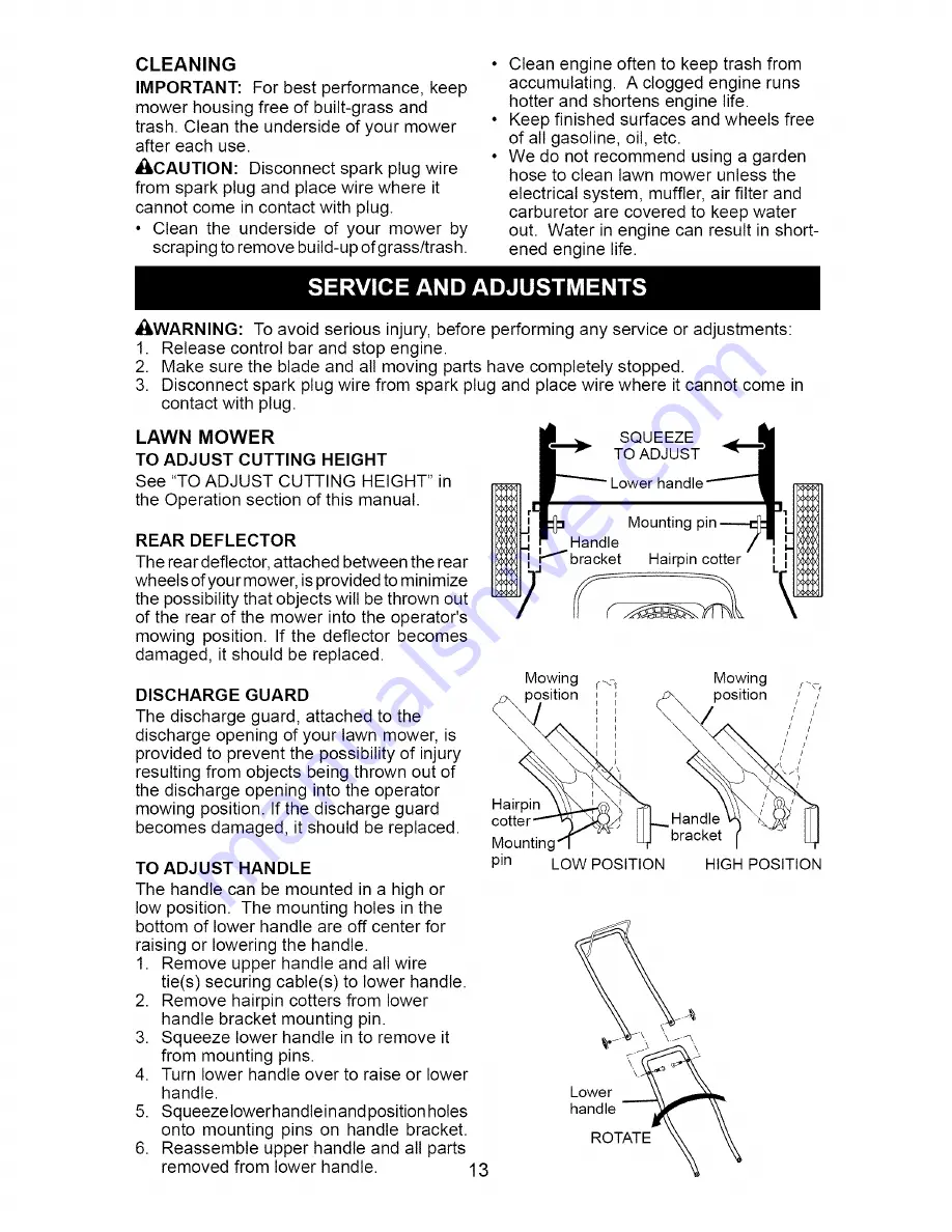 Craftsman 917.385122 Owner'S Manual Download Page 13