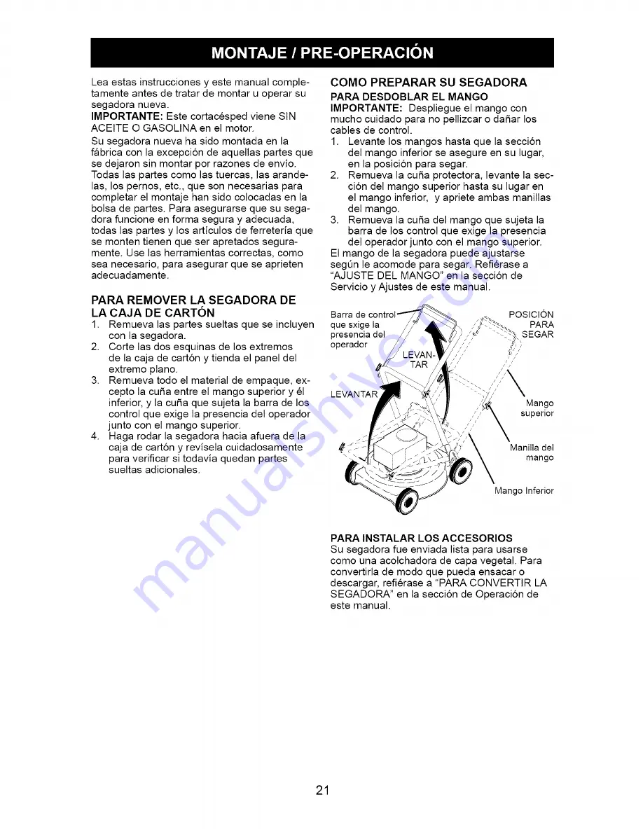 Craftsman 917.385122 Owner'S Manual Download Page 21