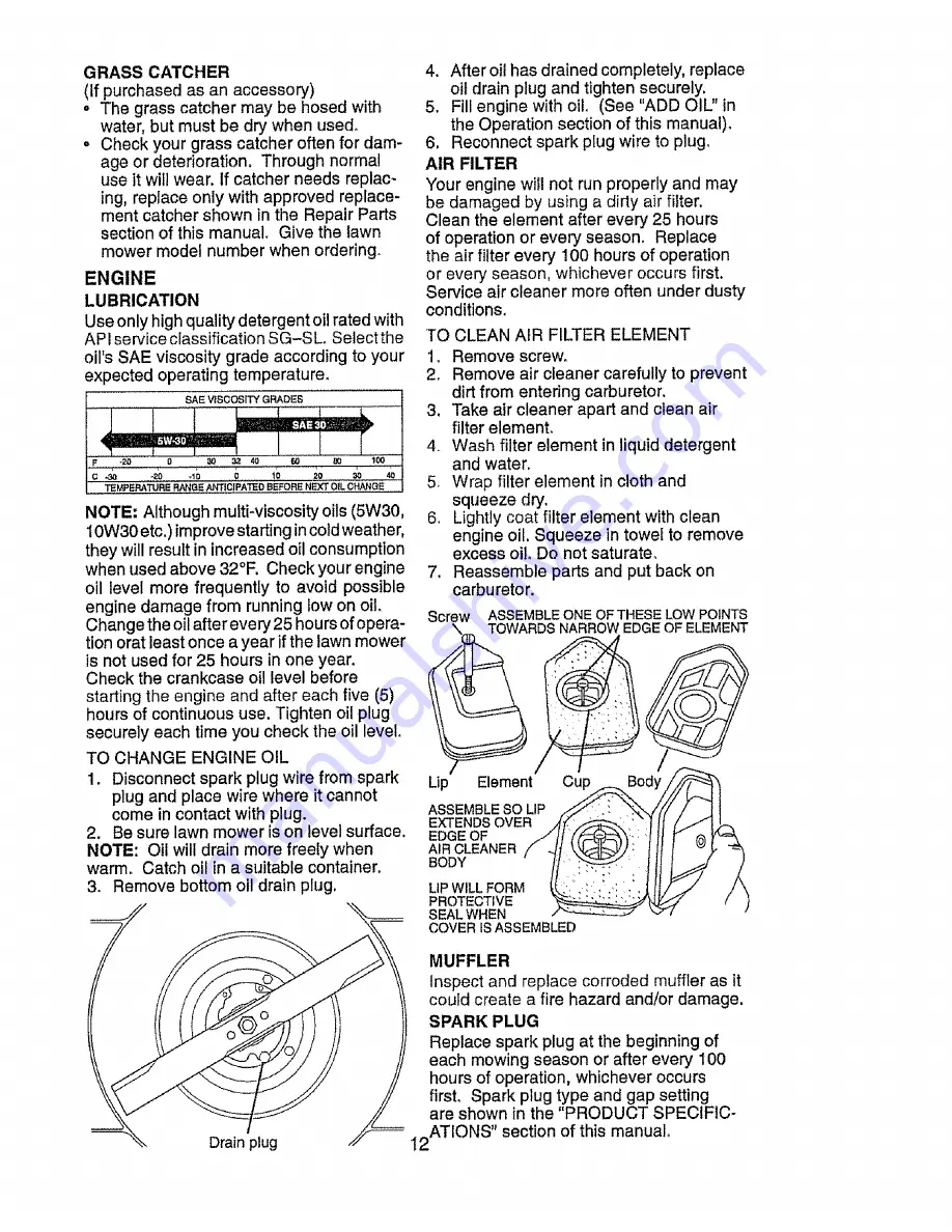 Craftsman 917.385125 Owner'S Manual Download Page 12