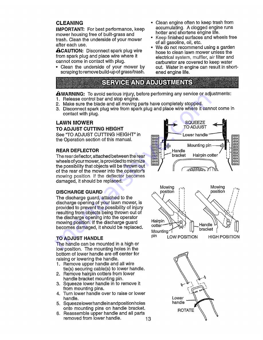 Craftsman 917.385125 Owner'S Manual Download Page 13