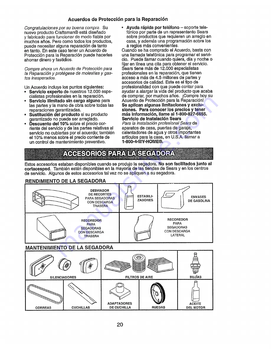 Craftsman 917.385125 Owner'S Manual Download Page 20