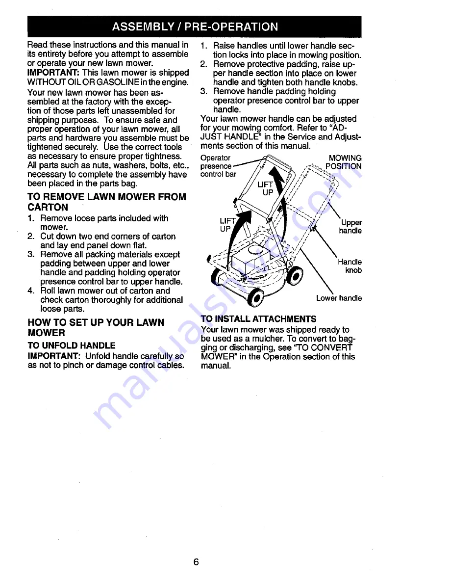 Craftsman 917.385340 Owner'S Manual Download Page 6