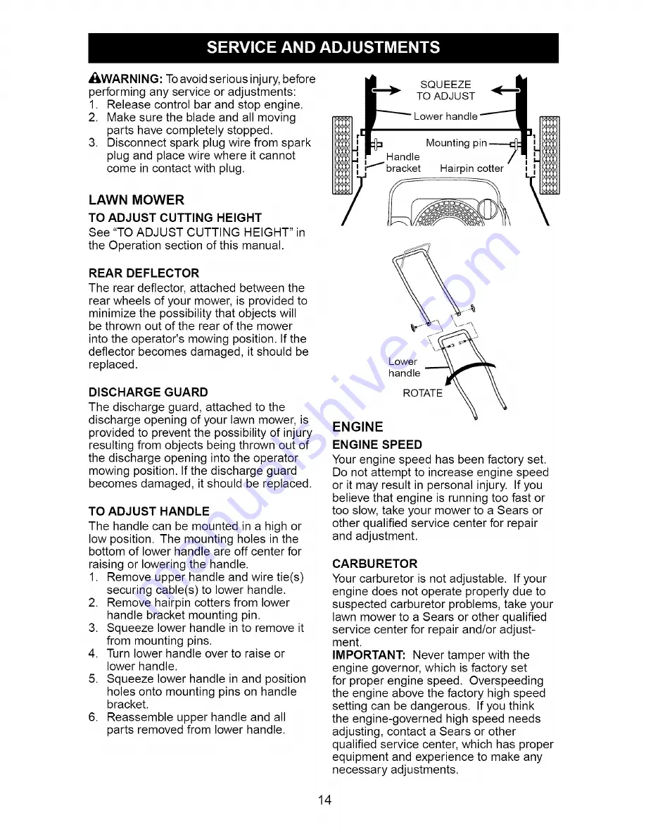 Craftsman 917.385351 Owner'S Manual Download Page 14