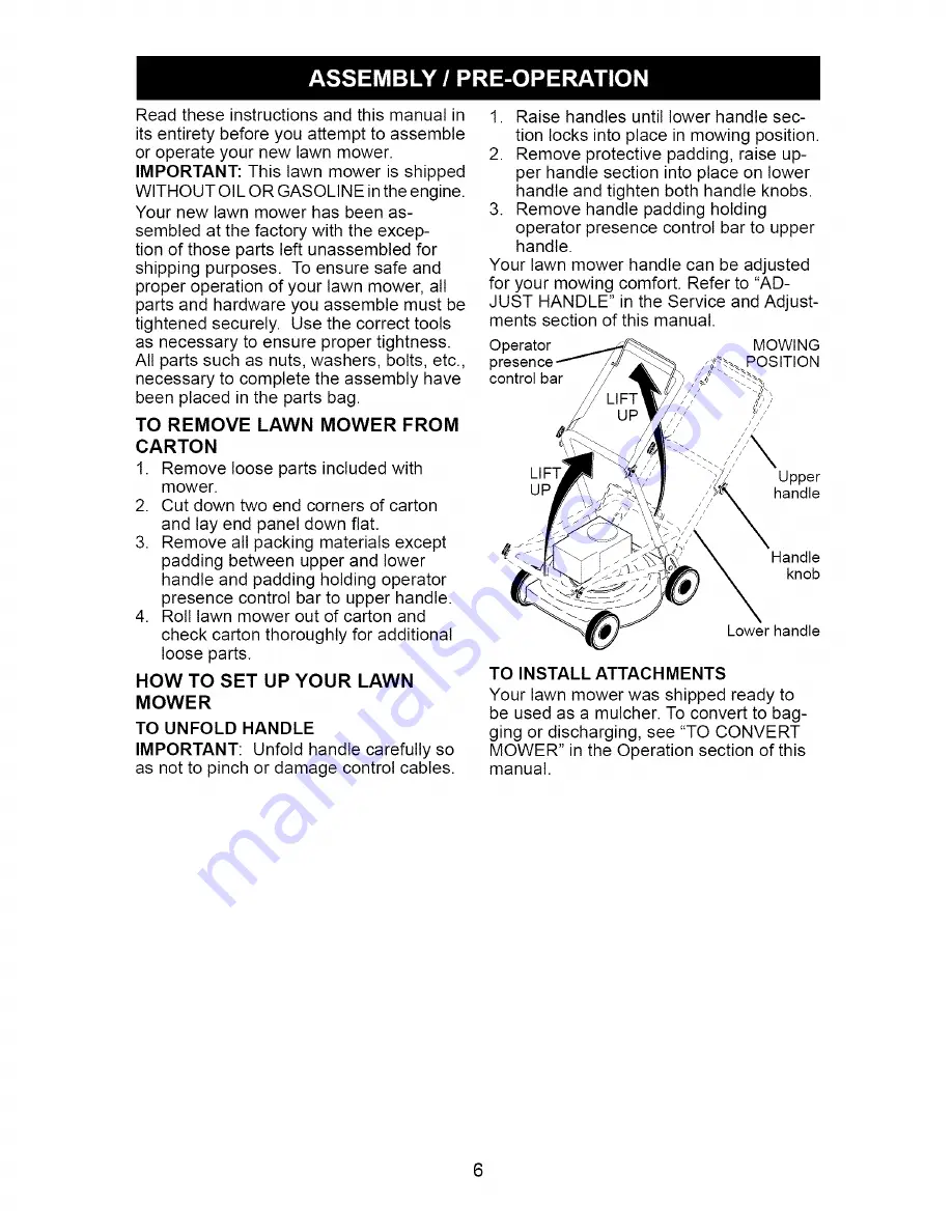 Craftsman 917.385352 Owner'S Manual Download Page 6