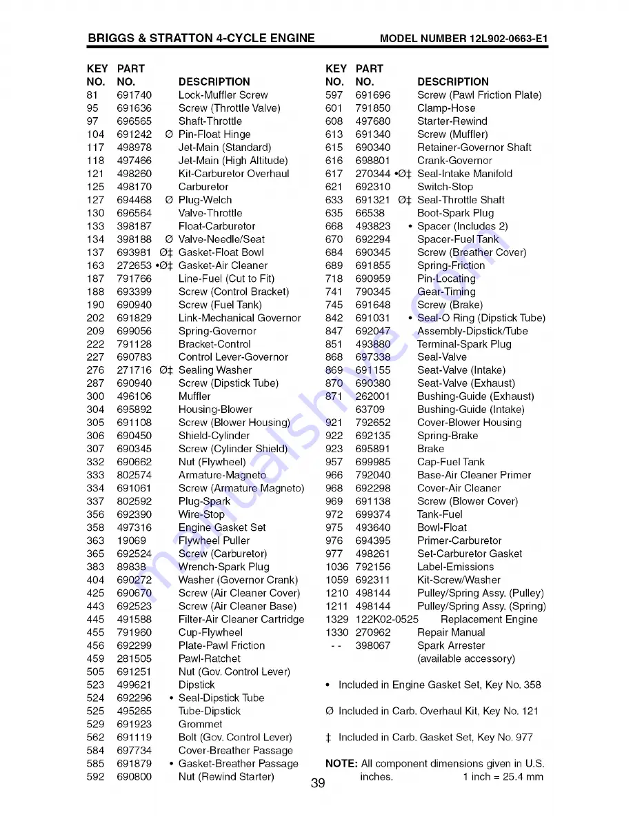 Craftsman 917.385390 Owner'S Manual Download Page 39