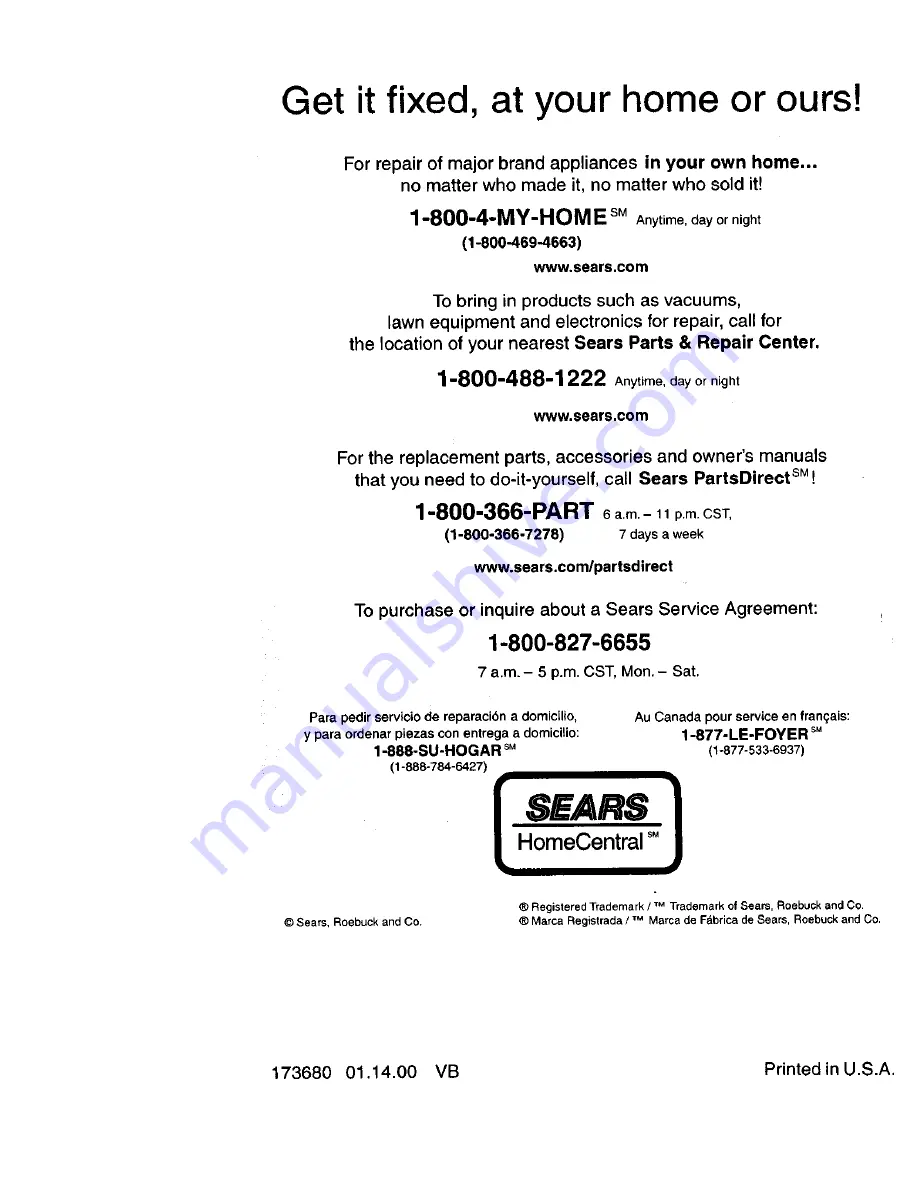 Craftsman 917.387010 Owner'S Manual Download Page 21