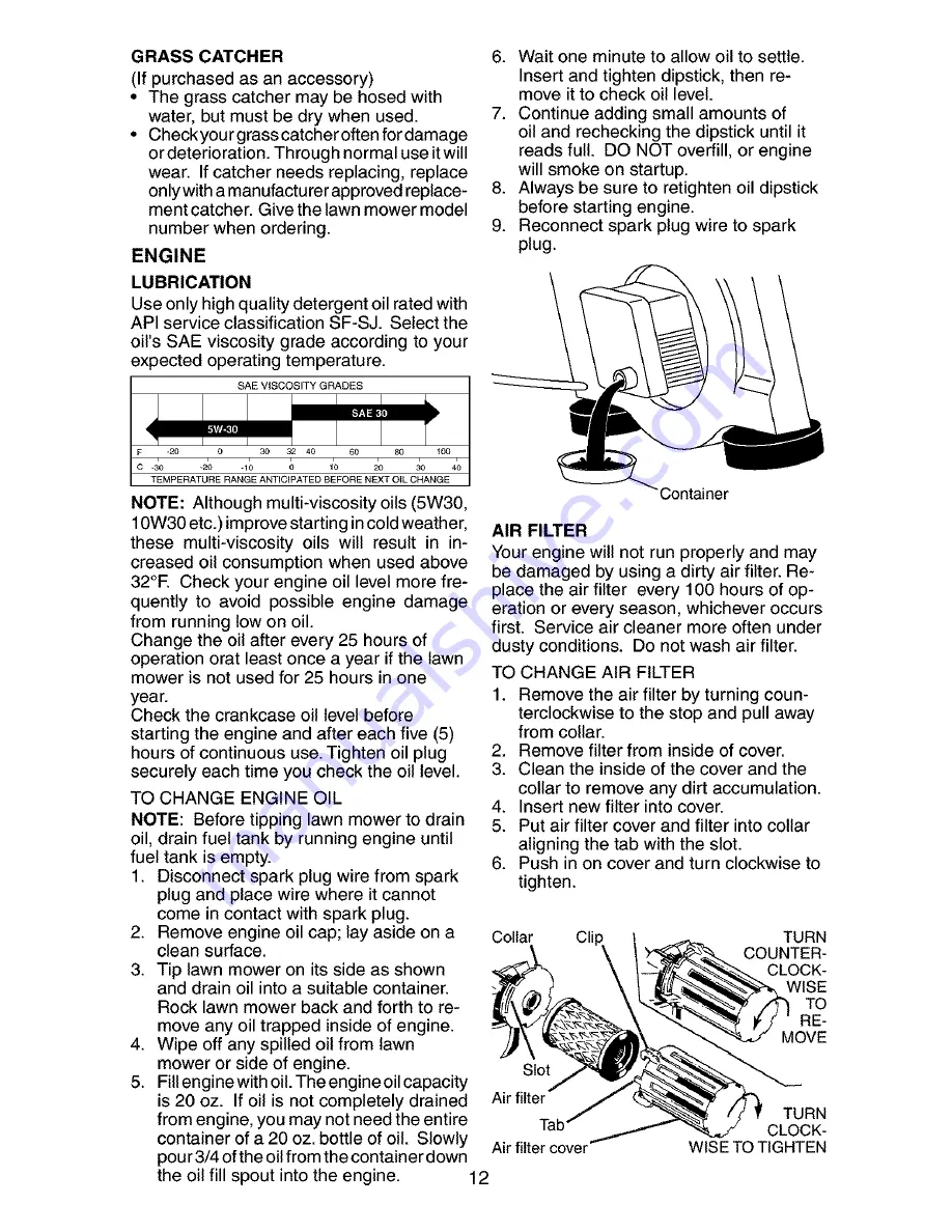 Craftsman 917.387360 Owner'S Manual Download Page 12