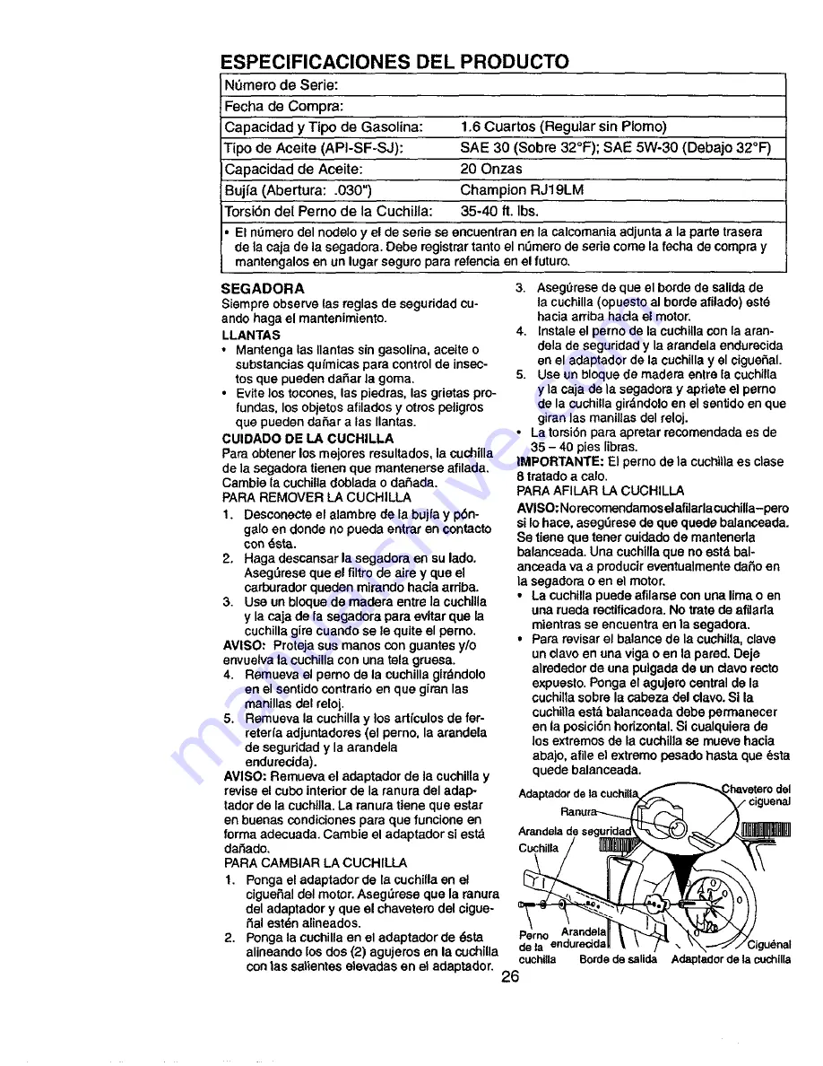 Craftsman 917.387370 Owner'S Manual Download Page 26