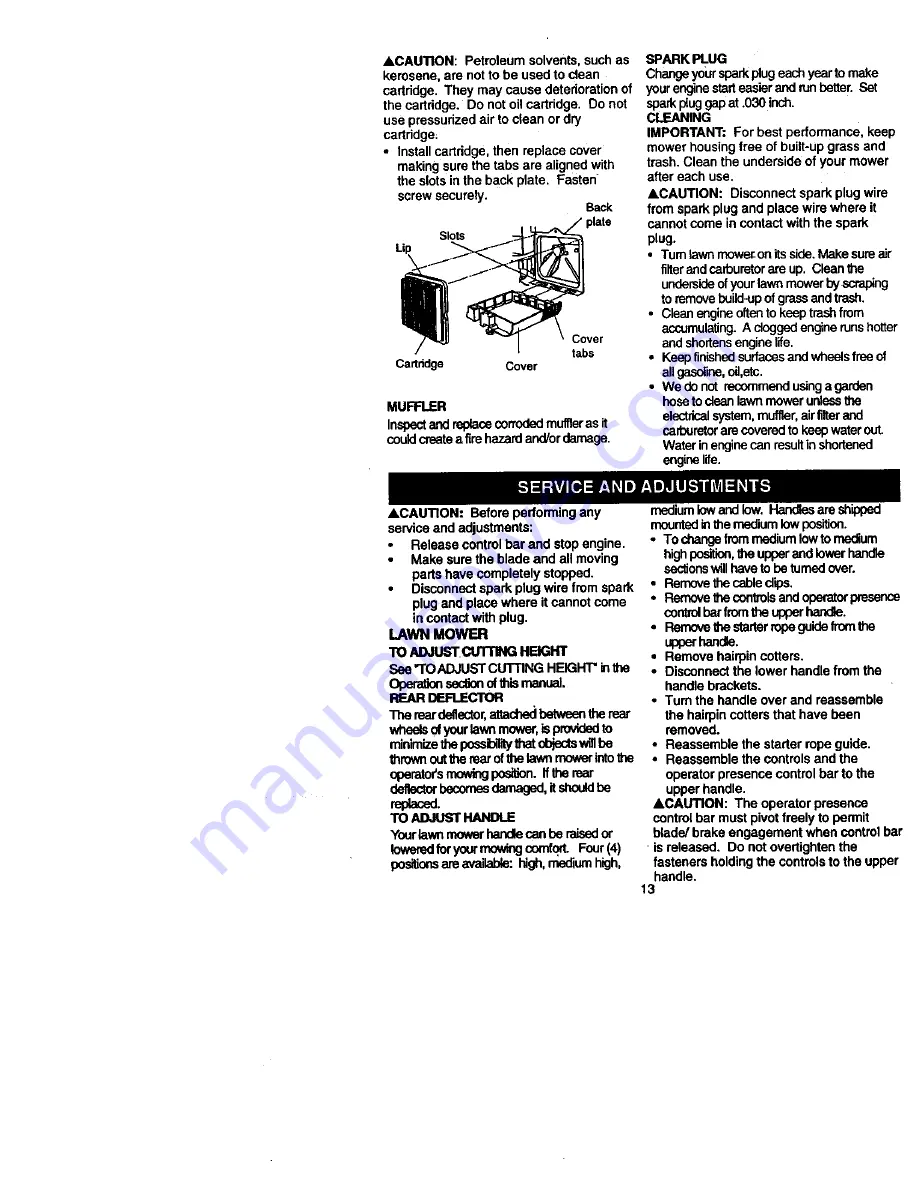 Craftsman 917.387382 Owner'S Manual Download Page 13