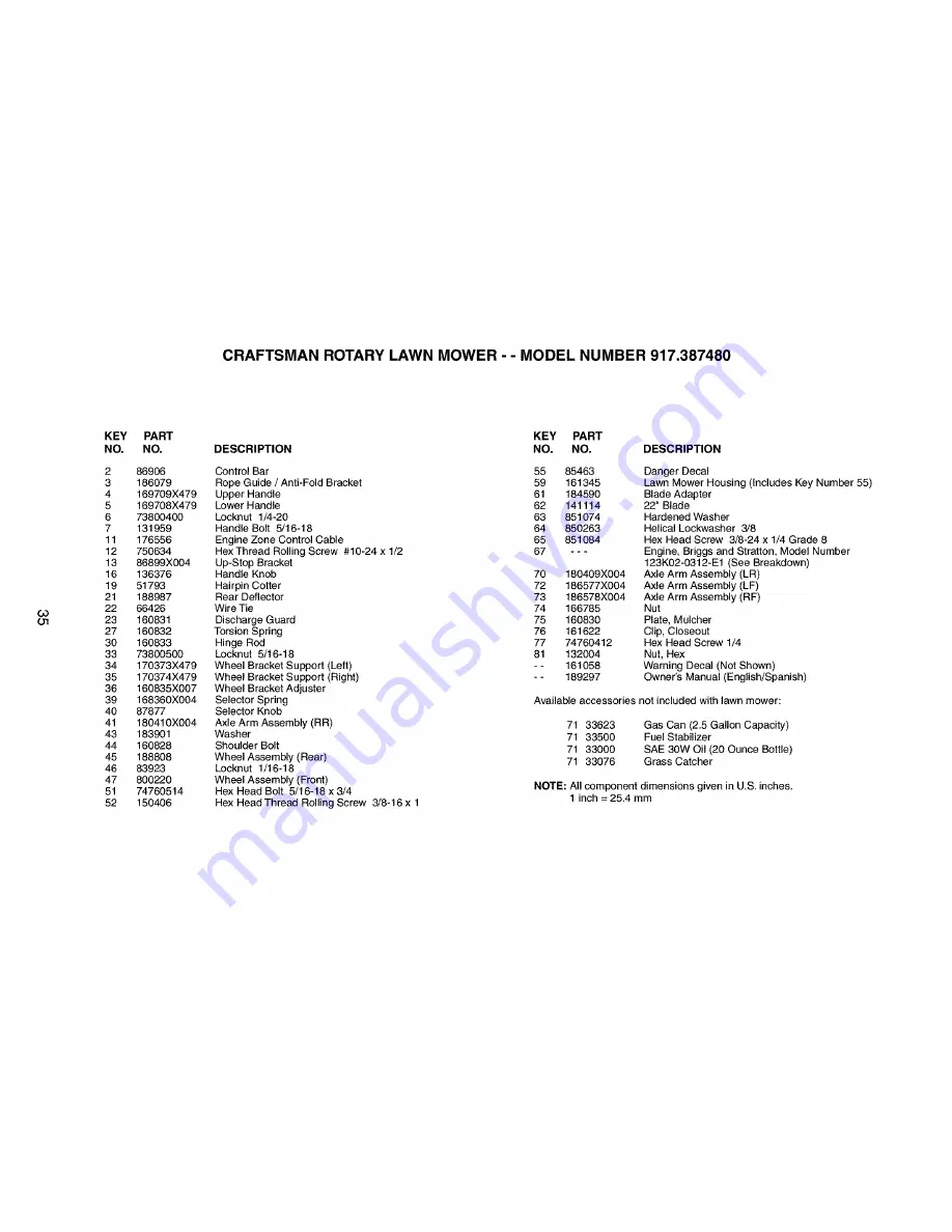 Craftsman 917.387480 Owner'S Manual Download Page 35