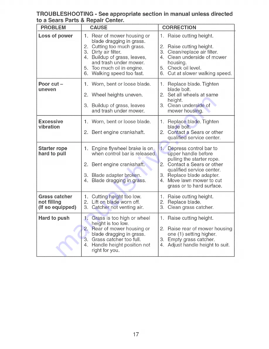 Craftsman 917.387490 Owner'S Manual Download Page 17