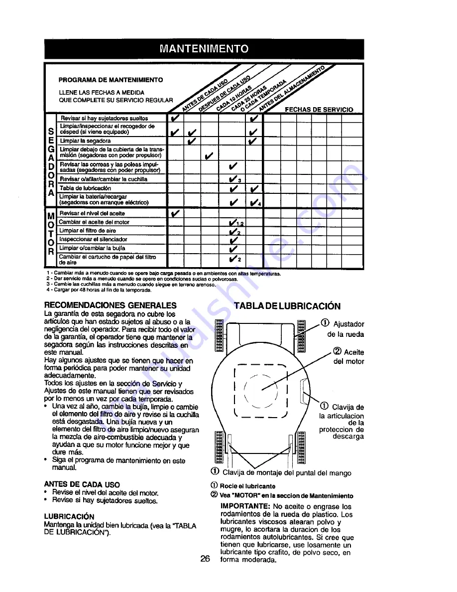 Craftsman 917.387501 Owner'S Manual Download Page 26