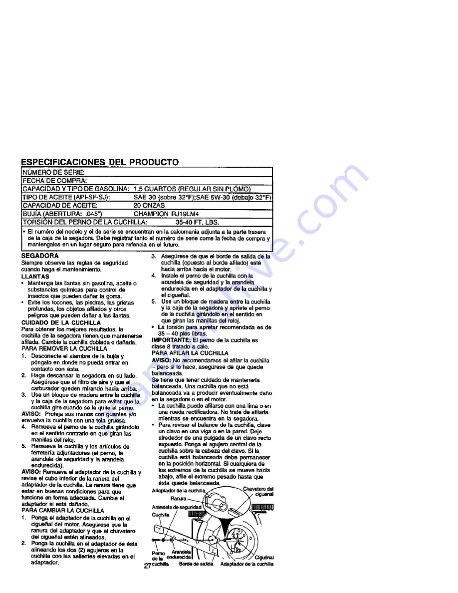 Craftsman 917.388012 Owner'S Manual Download Page 27