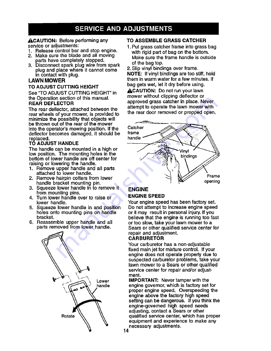 Craftsman 917.388013 Owner'S Manual Download Page 14