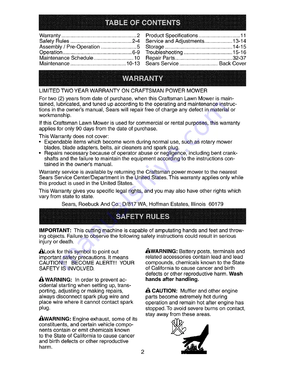 Craftsman 917.388041 Owner'S Manual Download Page 2