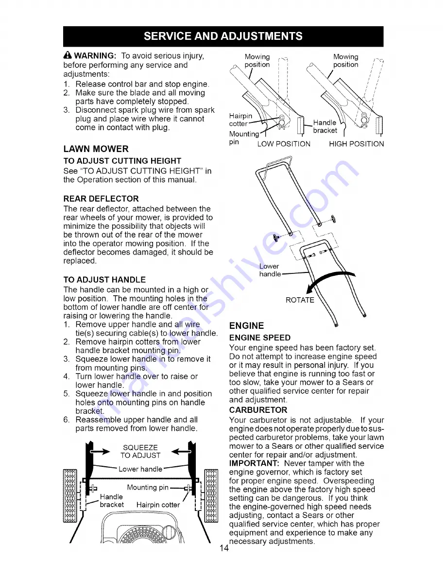 Craftsman 917.388092 Скачать руководство пользователя страница 14