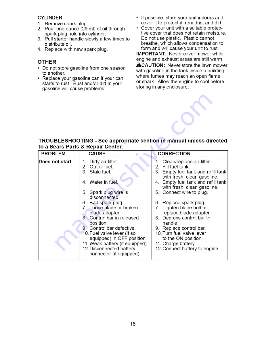 Craftsman 917.388106 Owner'S Manual Download Page 16