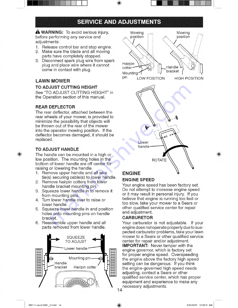 Craftsman 917 388111 Owner'S Manual Download Page 14