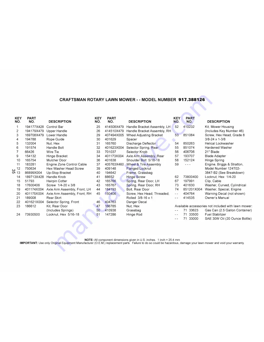 Craftsman 917.388126 Owner'S Manual Download Page 35