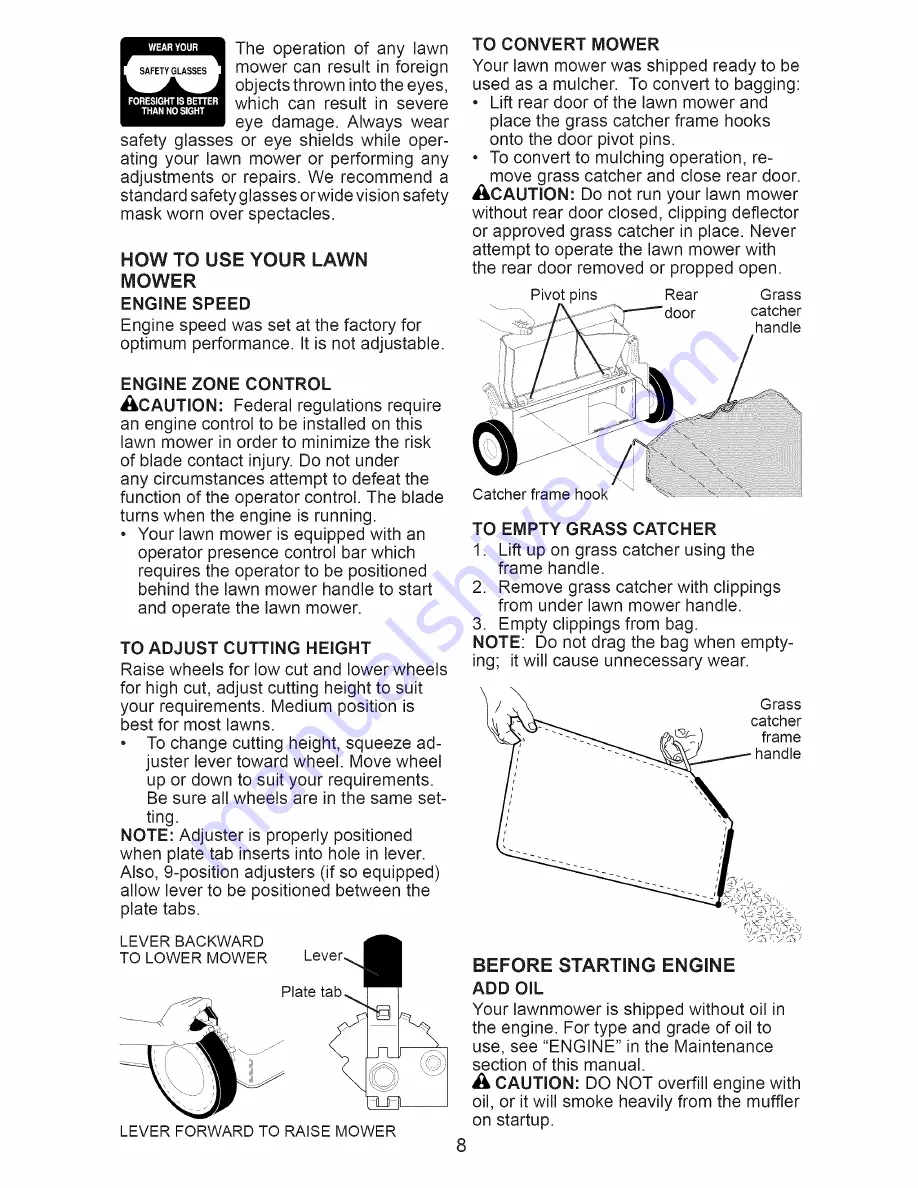 Craftsman 917.388192 Owner'S Manual Download Page 8