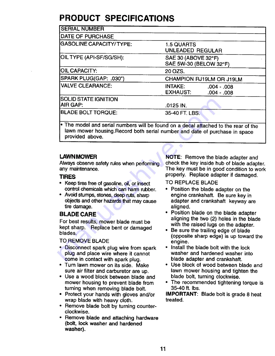 Craftsman 917.388400 Owner'S Manual Download Page 11