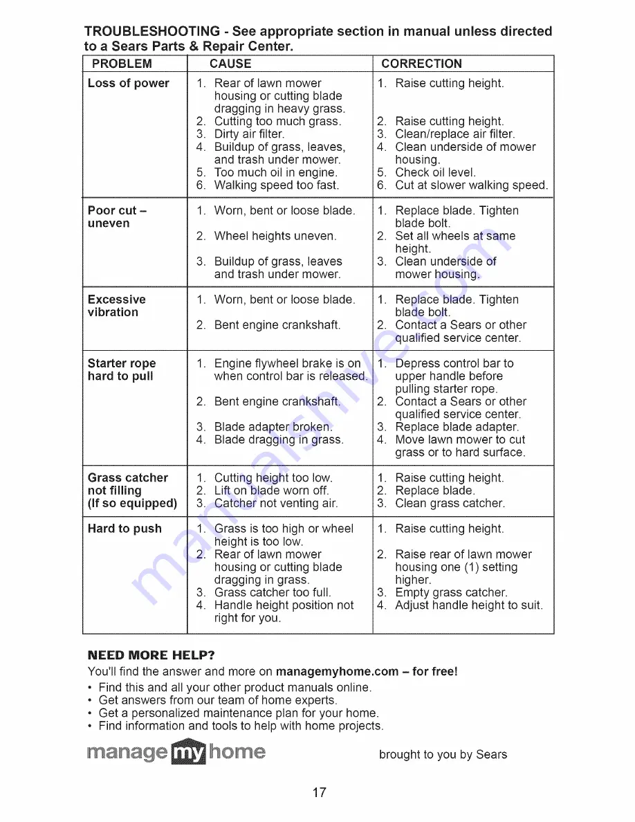 Craftsman 917.388461 Owner'S Manual Download Page 17