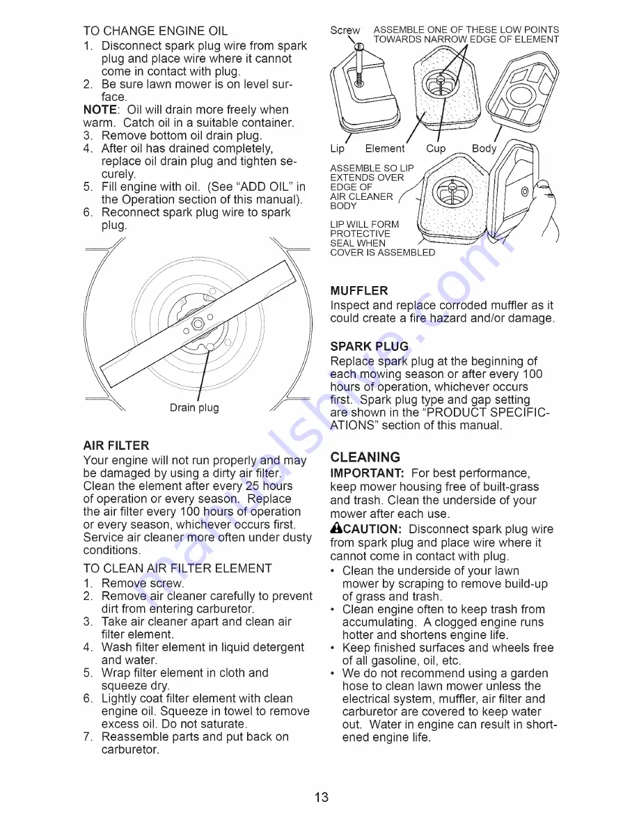 Craftsman 917.388481 Owner'S Manual Download Page 13