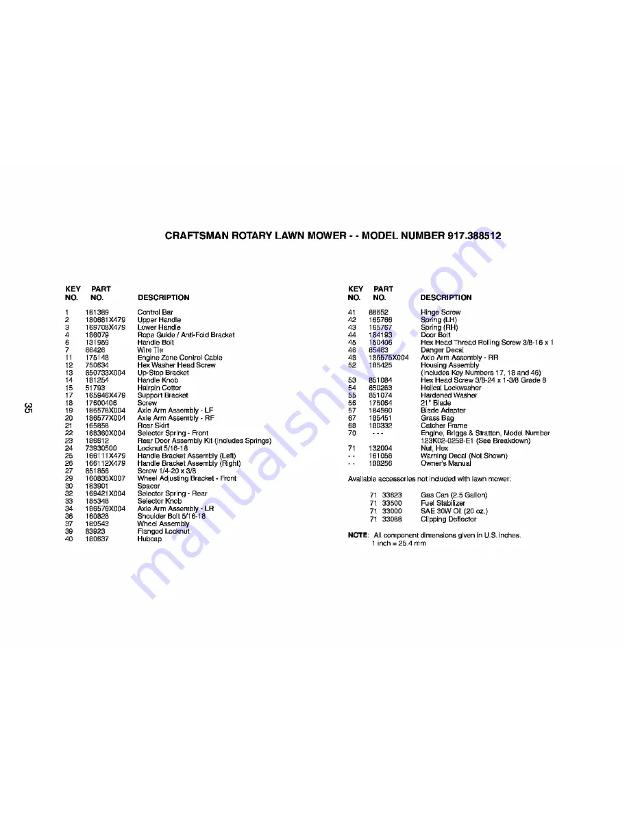 Craftsman 917.388512 Owner'S Manual Download Page 35