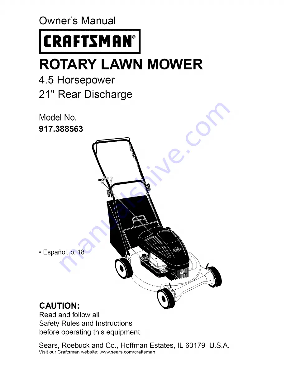 Craftsman 917.388563 Скачать руководство пользователя страница 1