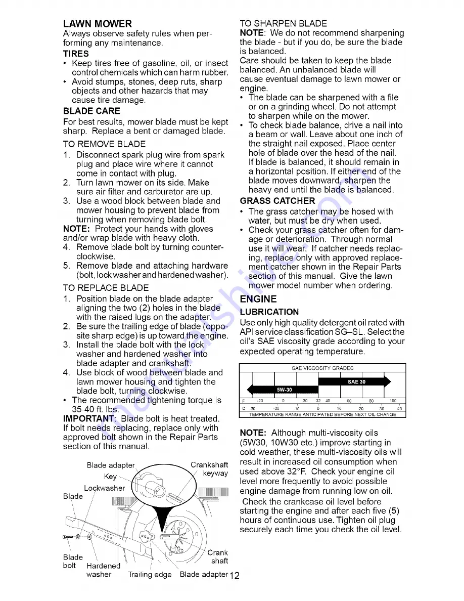 Craftsman 917.388563 Owner'S Manual Download Page 12