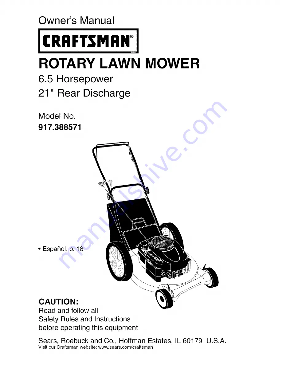 Craftsman 917.388571 Скачать руководство пользователя страница 1