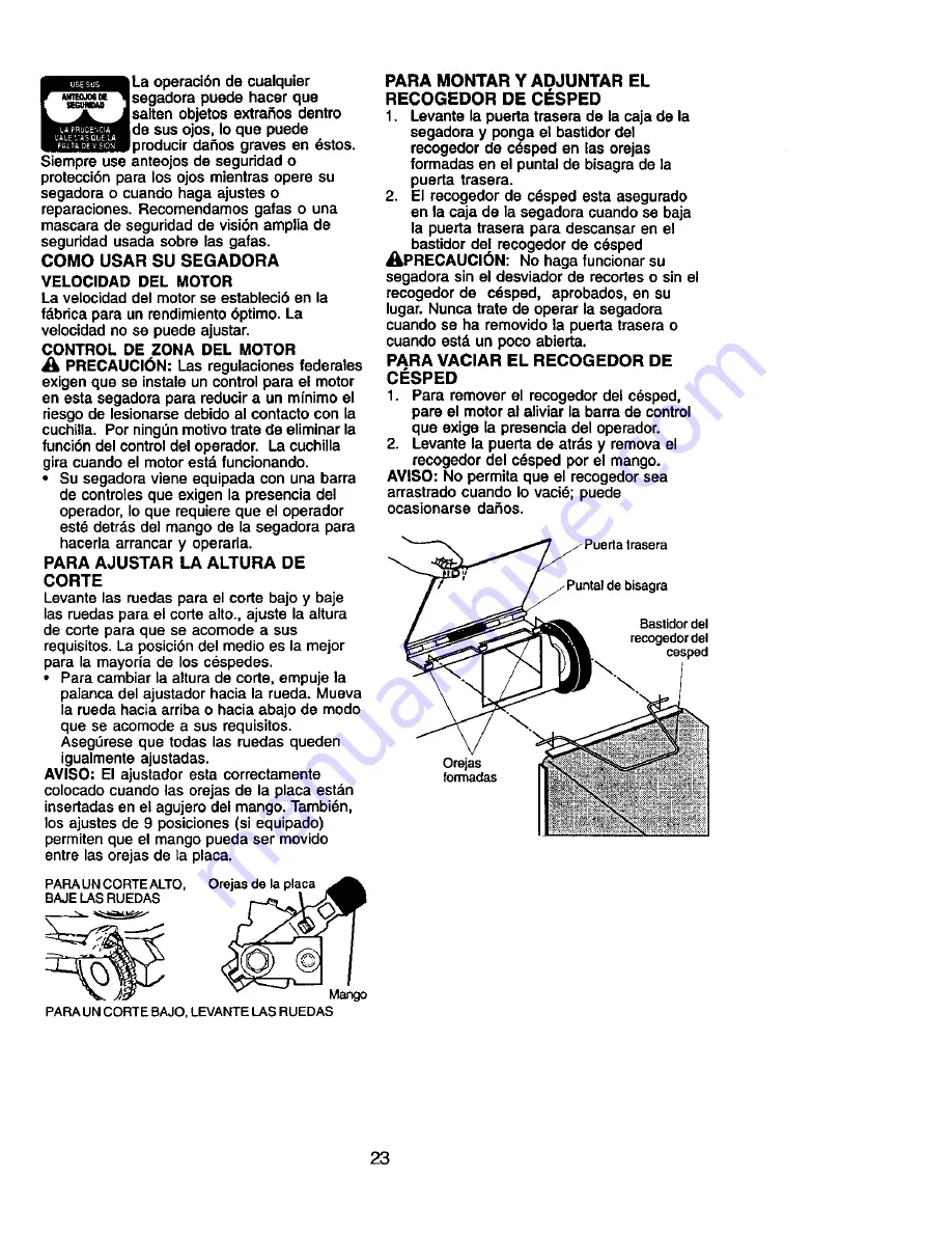 Craftsman 917.388600 Owner'S Manual Download Page 23