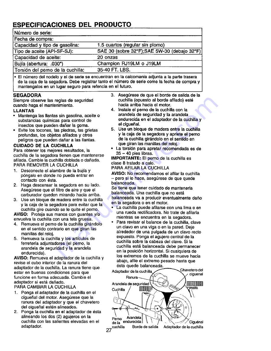 Craftsman 917.388600 Owner'S Manual Download Page 27