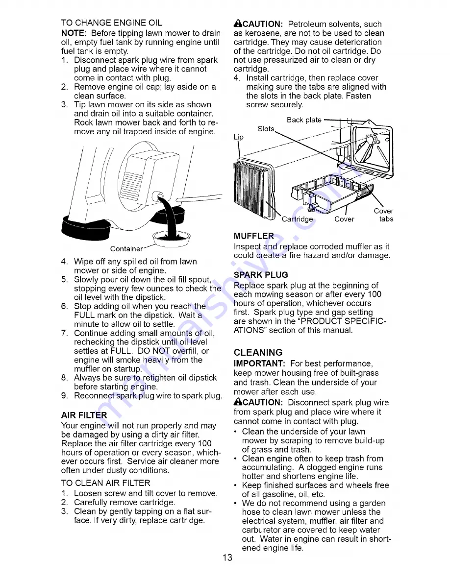 Craftsman 917.388660 Owner'S Manual Download Page 13