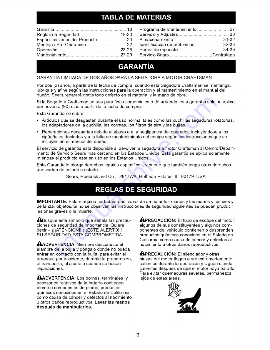 Craftsman 917.388660 Owner'S Manual Download Page 18