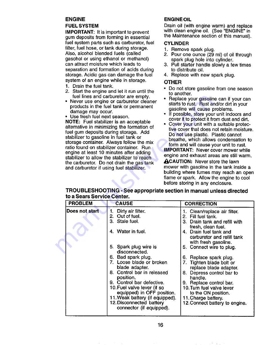 Craftsman 917.388751 Owner'S Manual Download Page 16