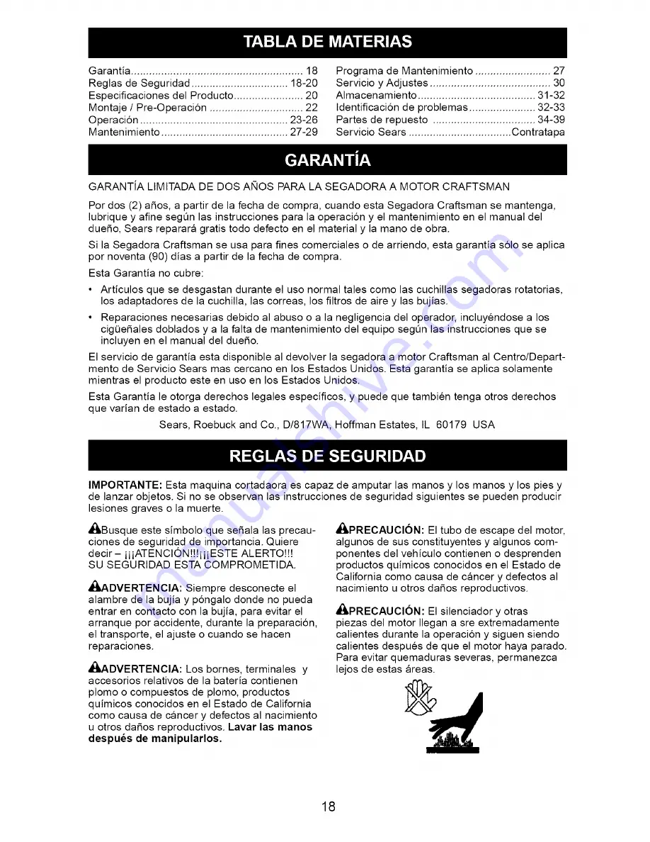 Craftsman 917.388830 Owner'S Manual Download Page 18