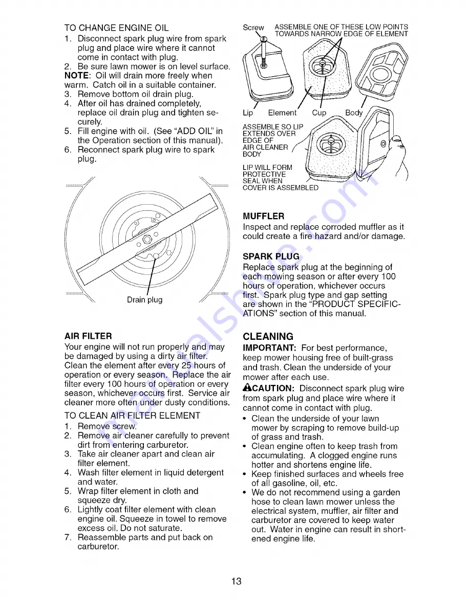 Craftsman 917.388842 Owner'S Manual Download Page 13