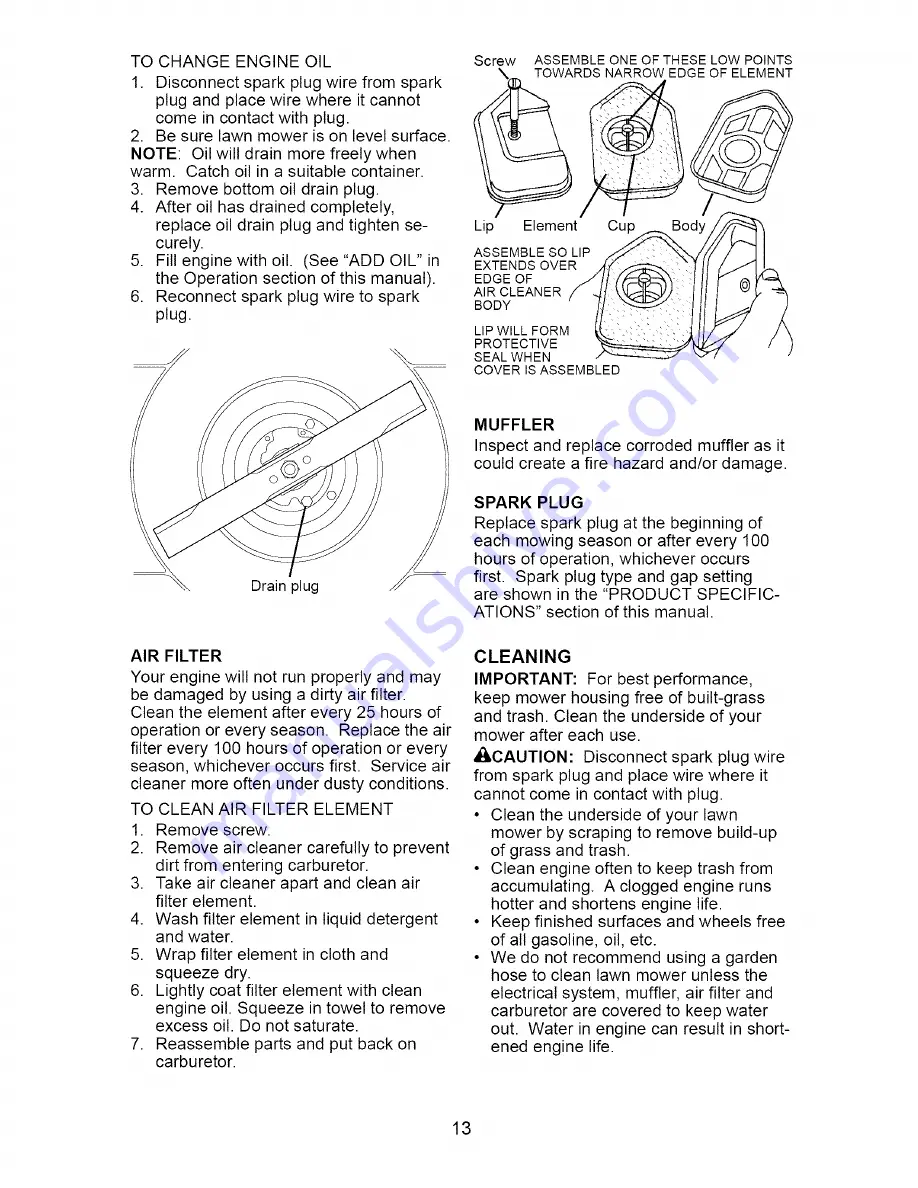 Craftsman 917.388893 Owner'S Manual Download Page 13