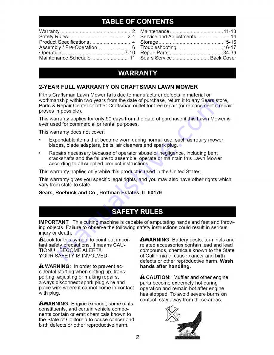 Craftsman 917.388895 Owner'S Manual Download Page 2