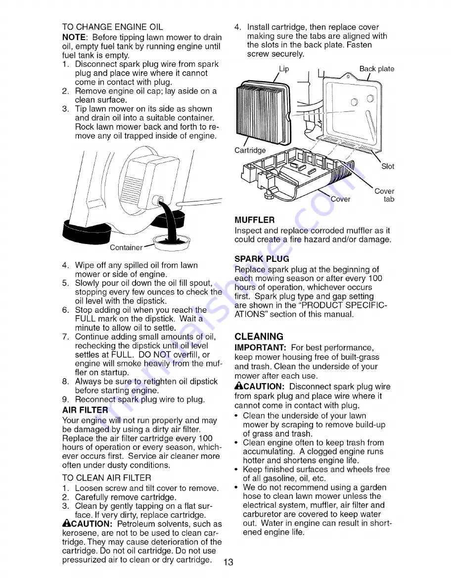 Craftsman 917.388952 Owner'S Manual Download Page 13