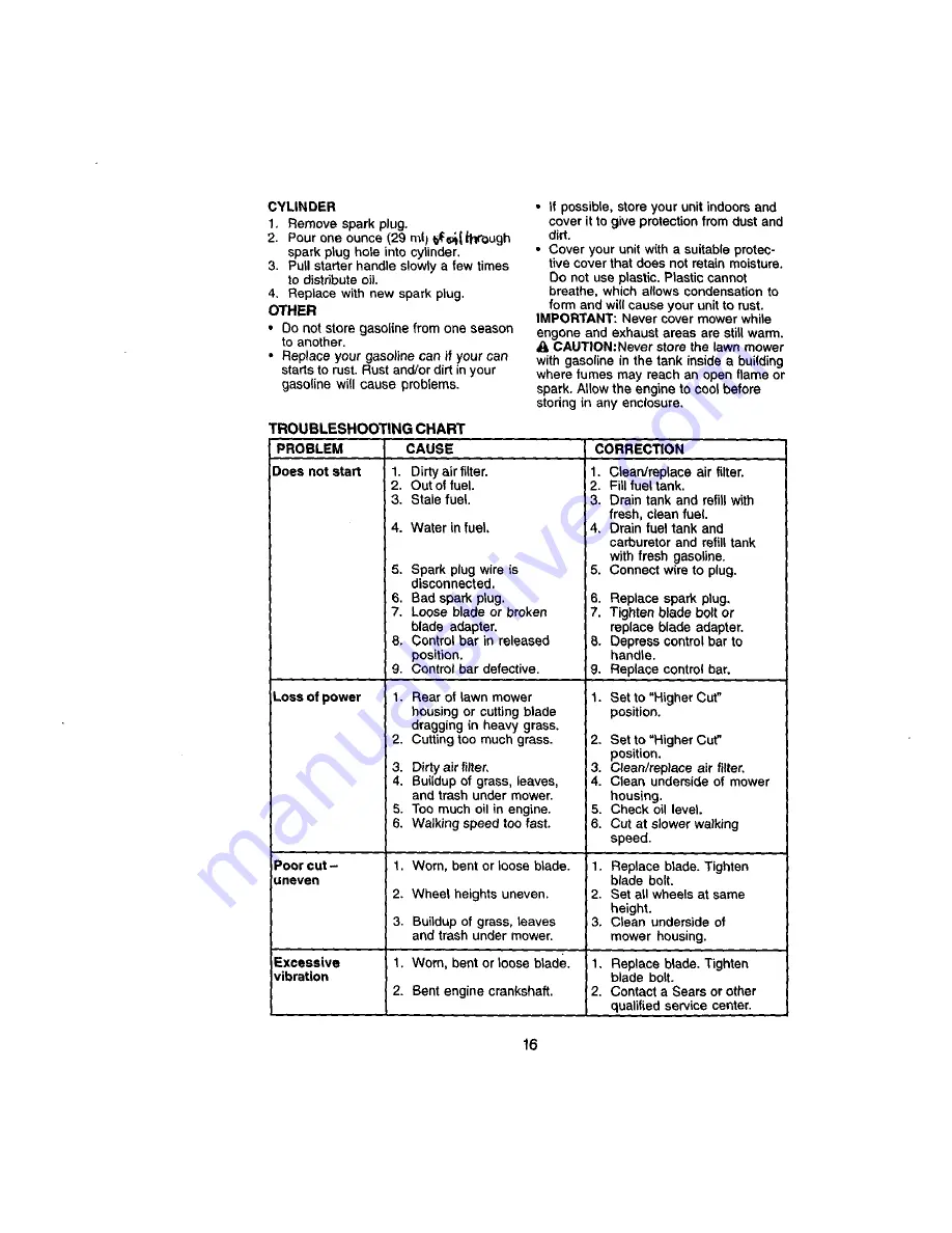 Craftsman 917.389581 Owner'S Manual Download Page 16