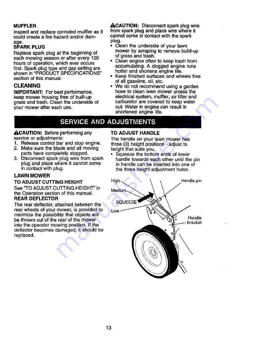 Craftsman 917.389622 Owner'S Manual Download Page 13