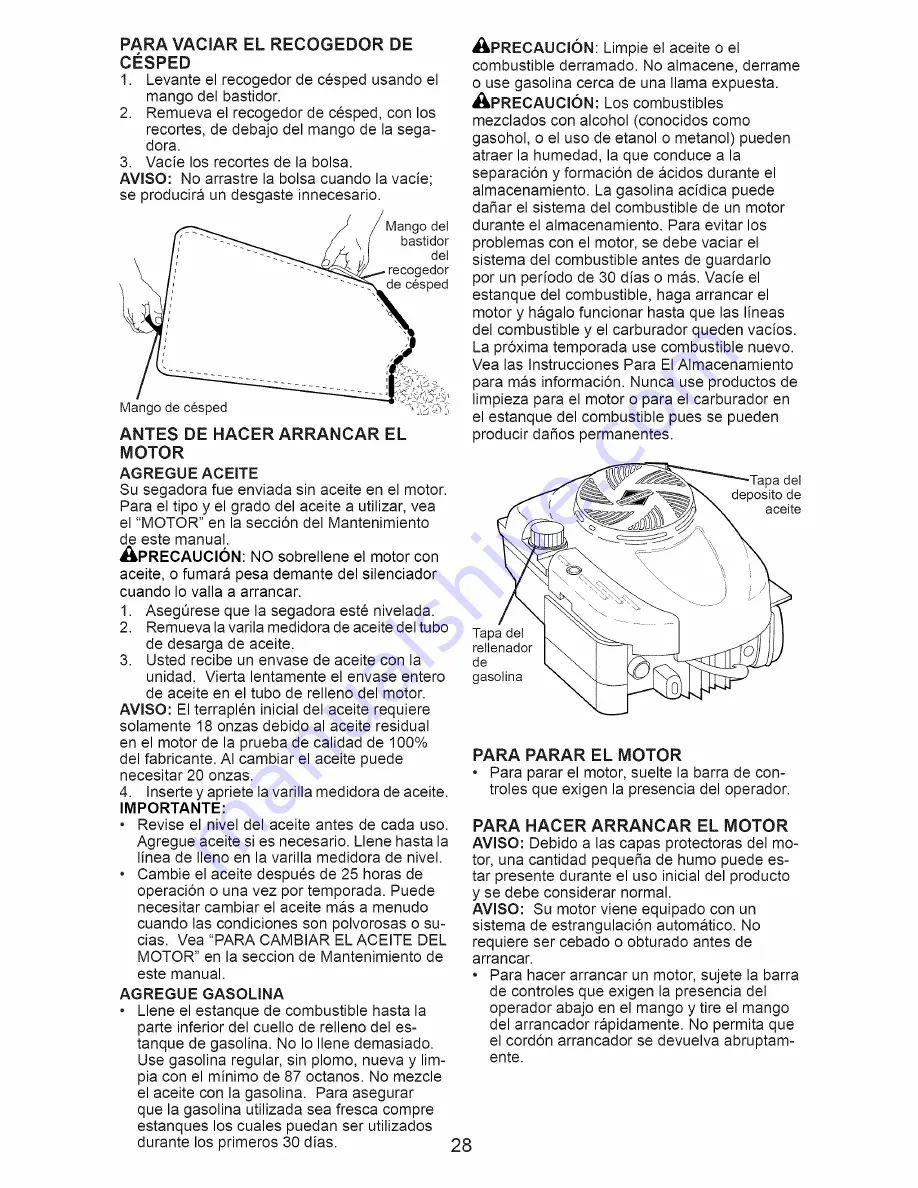 Craftsman 917.4787A Owner'S Manual Download Page 28