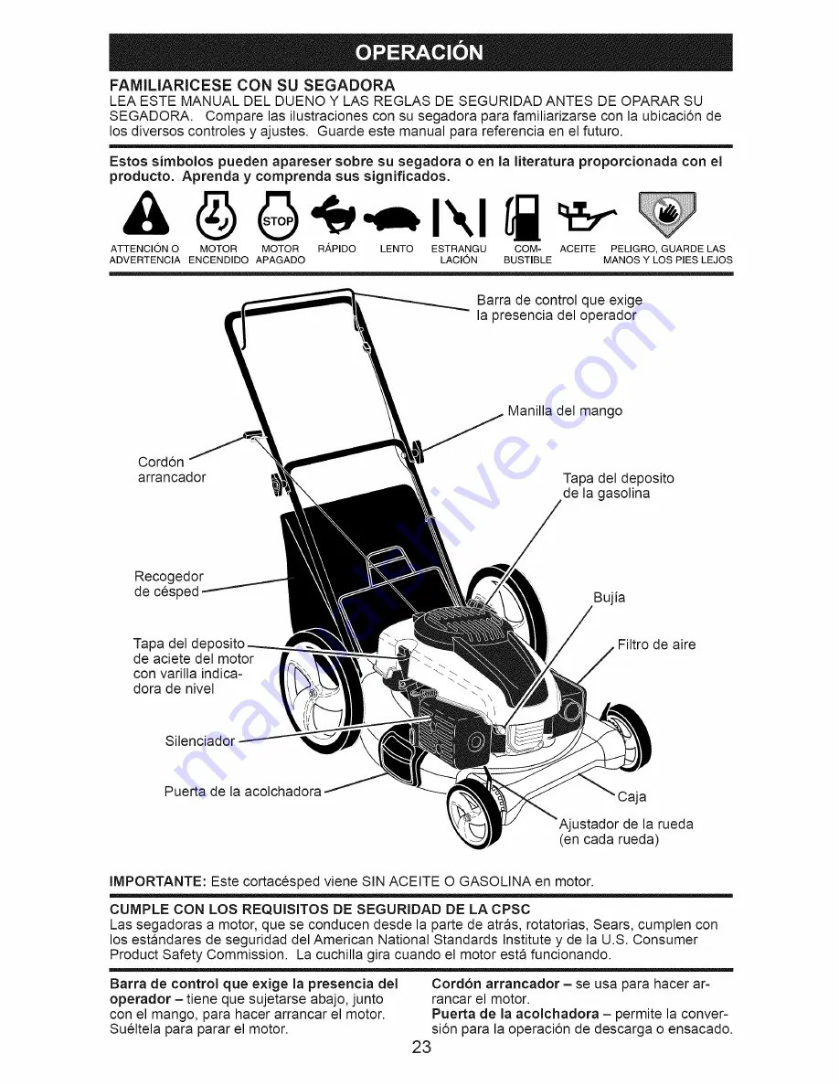 Craftsman 917.4790A Owner'S Manual Download Page 23