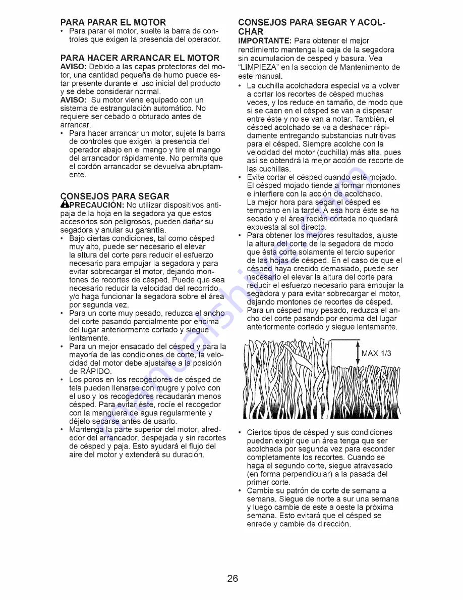 Craftsman 917.4790A Owner'S Manual Download Page 26