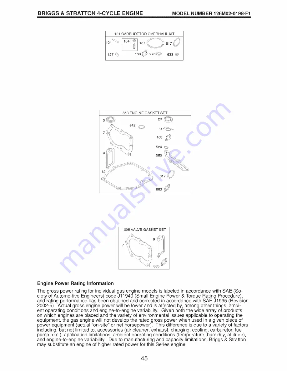 Craftsman 917.9995A Owner'S Manual Download Page 45