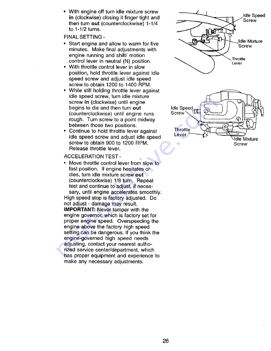 Craftsman 917 Owner'S Manual Download Page 28