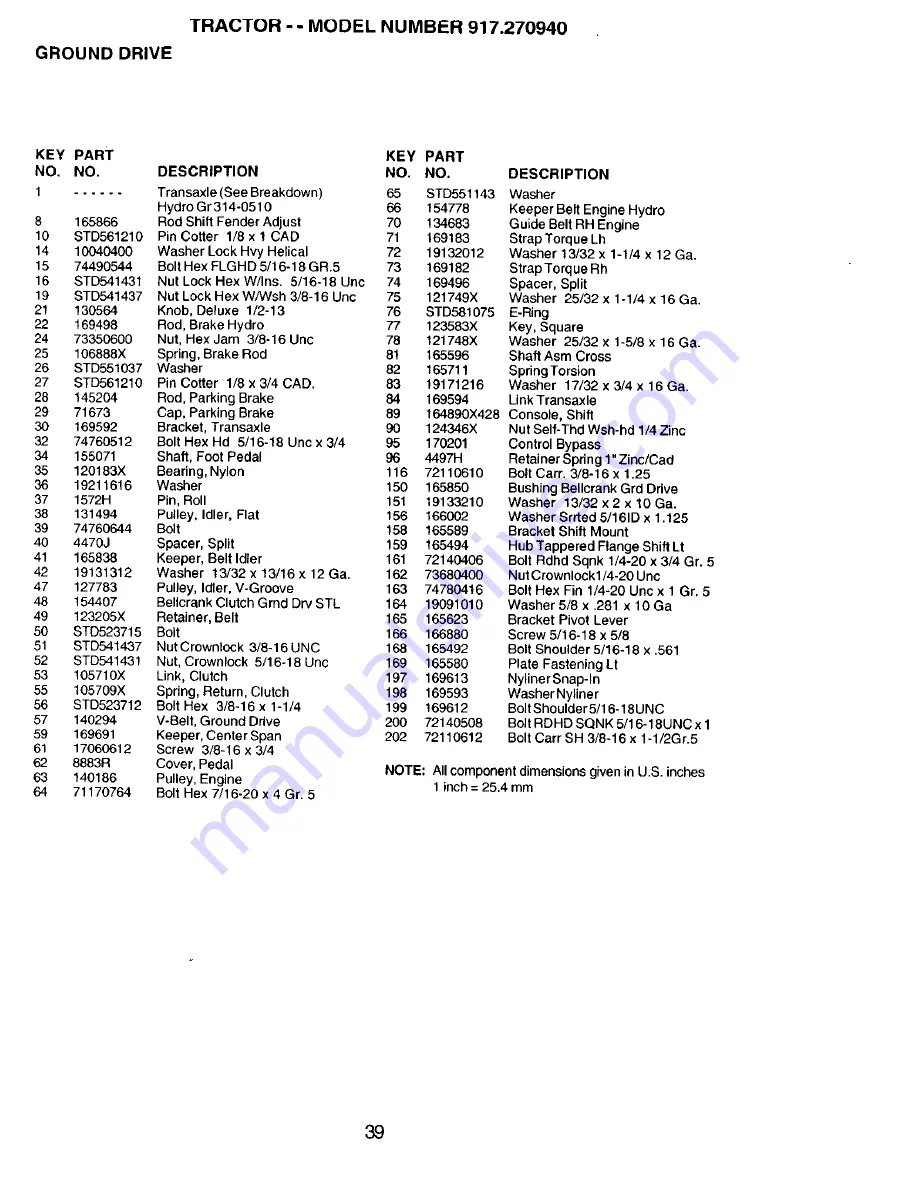 Craftsman 917 Owner'S Manual Download Page 39