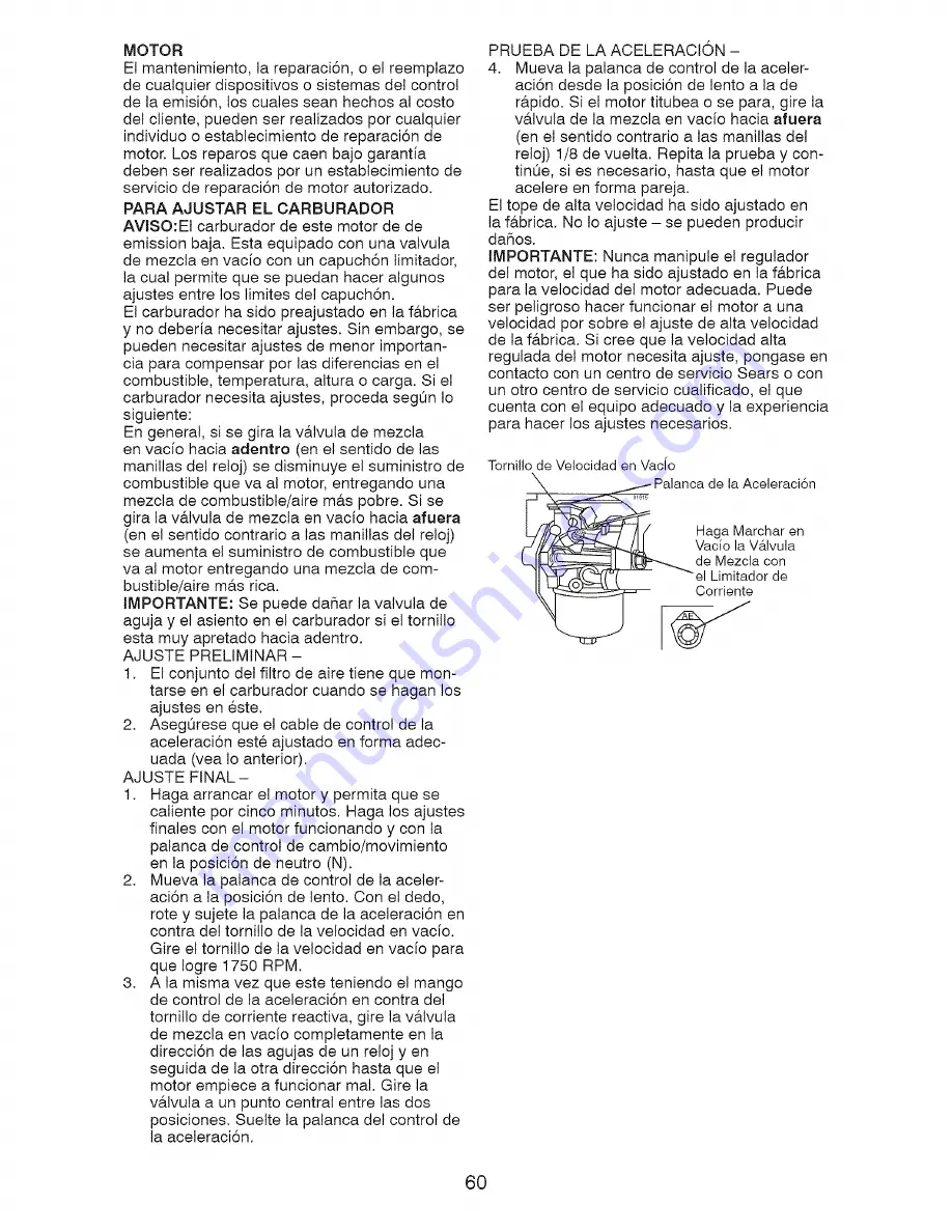 Craftsman 917287130 Operator'S Manual Download Page 60